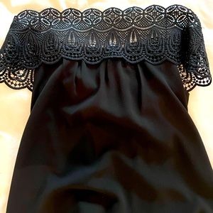 Off shoulder black top